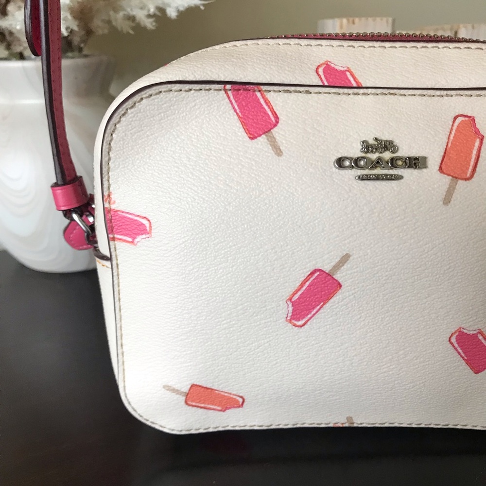 Coach Mini Camera Crossbody Bag With Popsicle Print - Picture 13 of 16